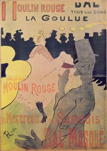 Cartaz publicitário &39;La Goulue&39; no Moulin Rouge, 1891